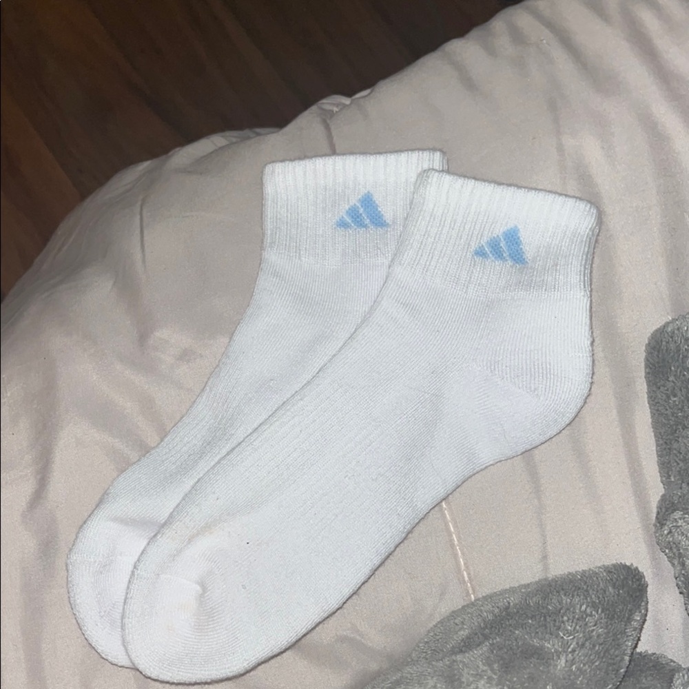 Adidas Men's White Ankle Socks